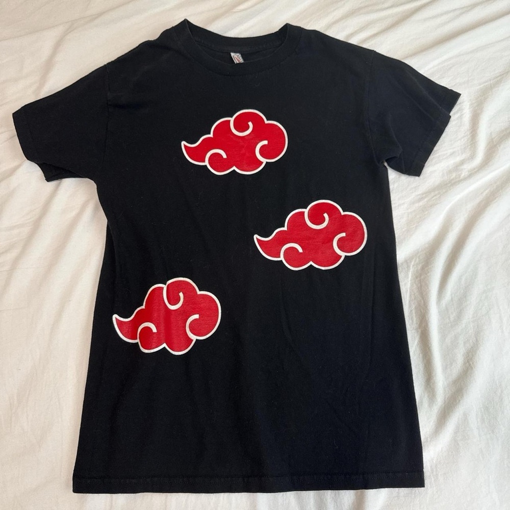 Alstyle Akatsuki Black Tee with Red Clouds